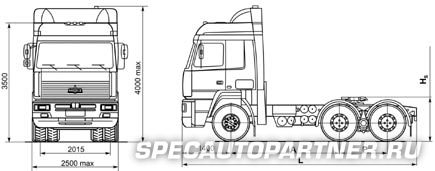 МАЗ-643008-060-010 тягач седельный 6х4