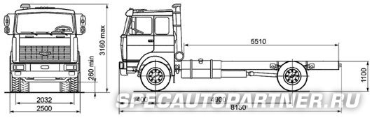 МАЗ-533603-240 Шасси 4x2