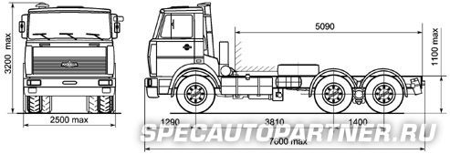 МАЗ-630303-245 Шасси 6x4