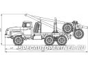 5960-0000010-08 тягач лесовозный с самопогрузкой прицепа-роспуска на шасси Урал 5557-1152-40 (6x6) Фото № 1