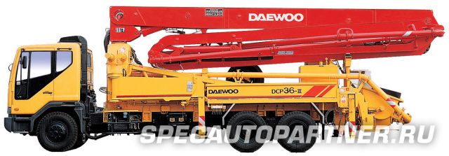 Doosan Daewoo DCP 36X автобетононасос на шасси Daewoo K8CRF