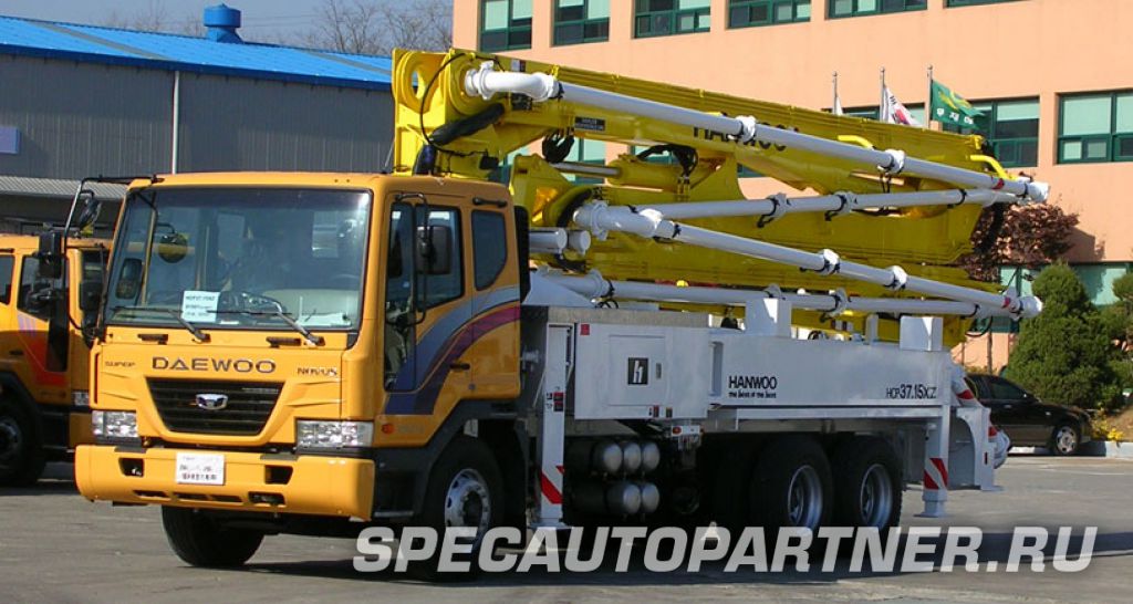 Doosan Daewoo DCP 37XZ автобетононасос на шасси Daewoo K8CRF