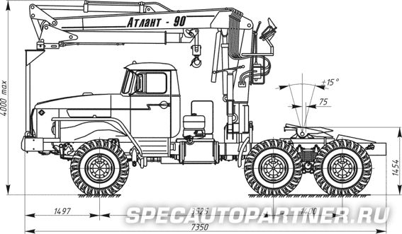 Урал 44202-0311-41 тягач седельный 6x6 с манипулятором