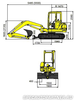 Komatsu PC45R-8 мини-экскаватор гусеничный