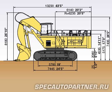 Komatsu PC1800-6 экскаватор гусеничный с прямой лопатой