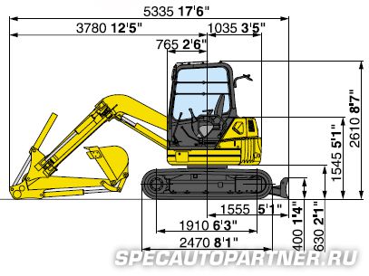 Komatsu PC58UU-3 мини-экскаватор гусеничный