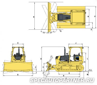 Komatsu D39P-21 бульдозер гусеничный болотоходный