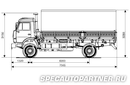 КАМАЗ-43253 бортовой 4x2