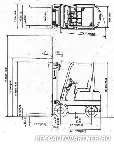 Komatsu PE FB07-3 погрузчик вилочный