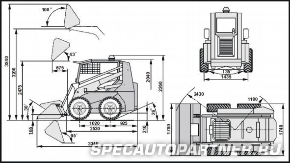 Locust L 752 минипогрузчик универсальный