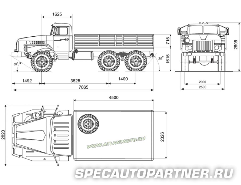 Урал 4320-0611-41 бортовой 6х6