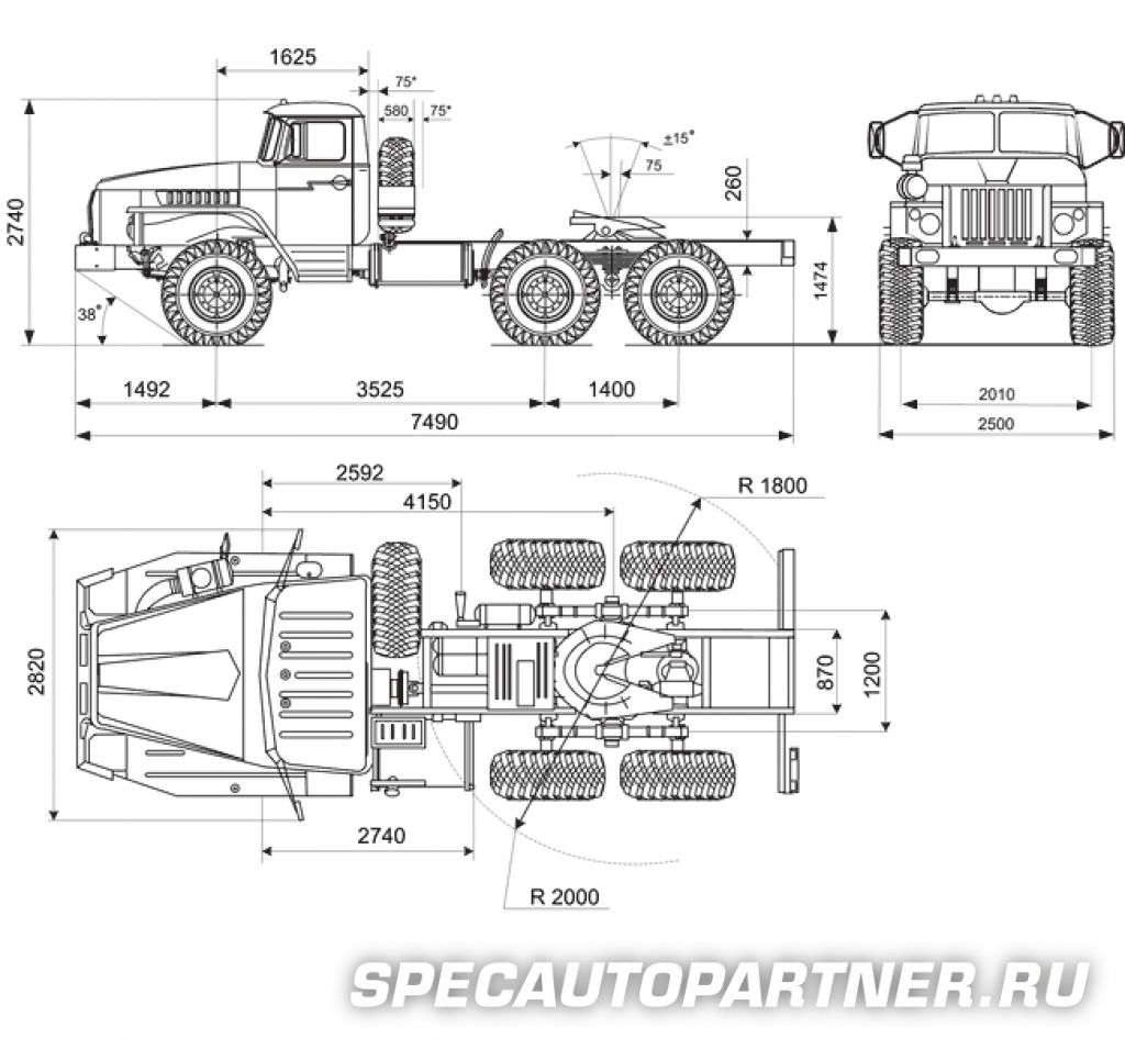 Урал 44202-0311-41 тягач седельный 6x6