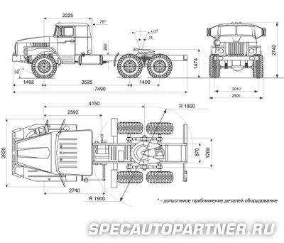 Урал 44202-0511-41 тягач седельный 6x6