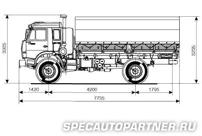 КАМАЗ-4326 бортовой 4x4