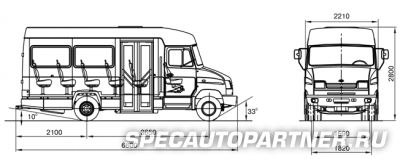 ЗИЛ 325010 автобус капотный Бычок