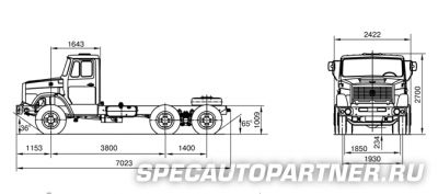 ЗИЛ 133Д42 шасси 6x4