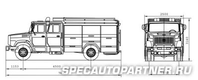 АЦ-40 пожарная автоцистерна на шасси ЗИЛ 433104