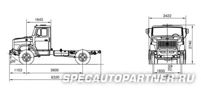 ЗИЛ 452642 шасси 4х2