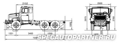 ЗИЛ 4334К2 шасси 6х6