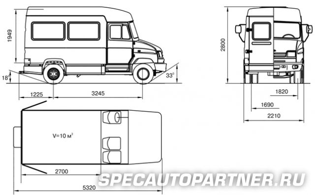 ЗИЛ 5301НС Бычок автофургон цельнометаллический