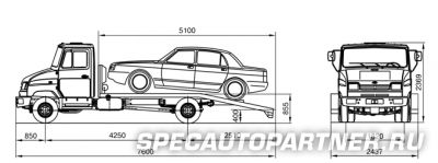 ЗИЛ 5301ЧА автоэвакуатор на шасси ЗИЛ-Бычок